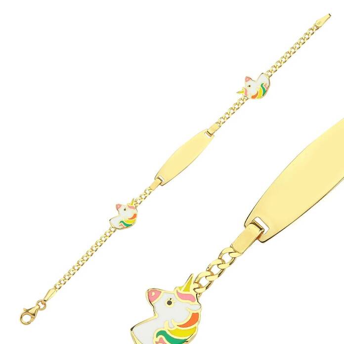 Unicorn Gurmet Zincir Çocuk Künyesi - 1