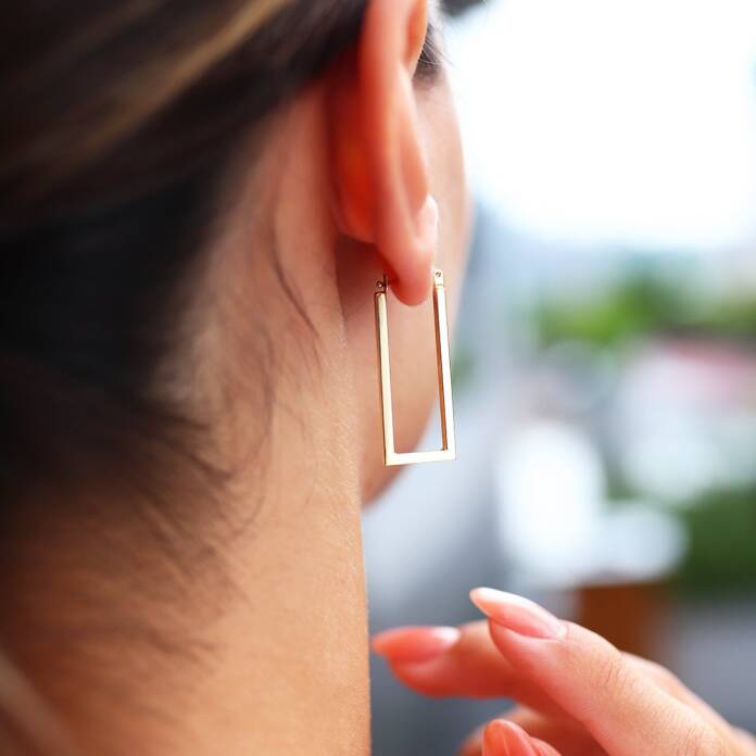 Uzun Dörtgen Küpe - 1