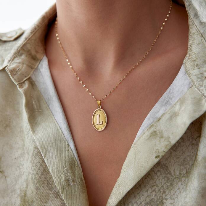 Uzun Oval Harf Kolye - 2