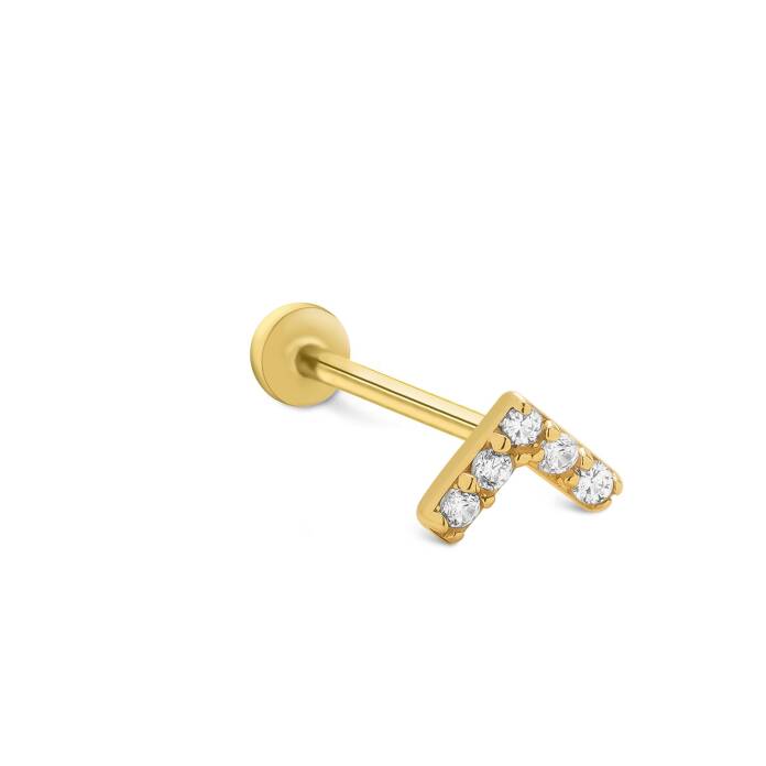 V Taşlı Tragus Piercing - 1