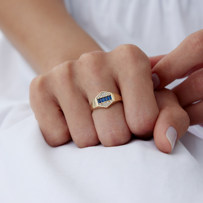 Valeris Laci Altıgen Yüzük - Cemart