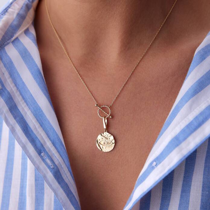 Vida Kilit Plaka Göz Kolye - 1