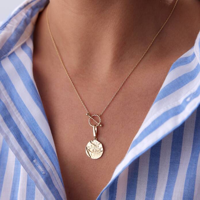 Vida Kilit Plaka Göz Kolye - 2