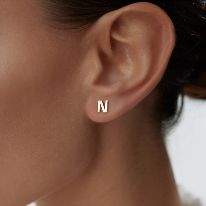 Vidalı Harf Küpe - 1