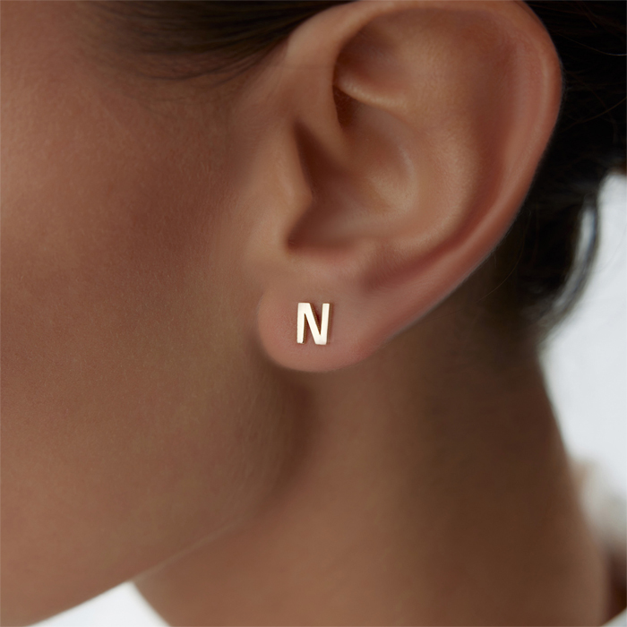 Vidalı Harf Küpe - 2