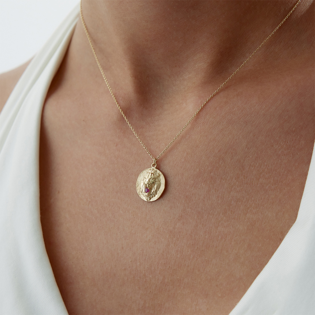 Vintage Aslan Madalyon Kolye - 2