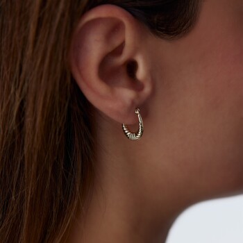 Vintage Croissant Halka Küpe - Koçak