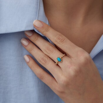 Vintage Firuze Yüzük - Cemart