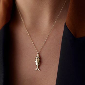 Vintage Oynak Balık Kolye - Cemart (1)