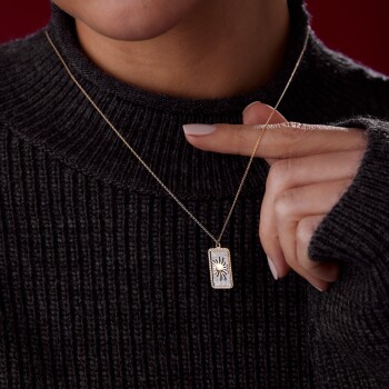 Vintage Plaka Güneş Kolye - 3