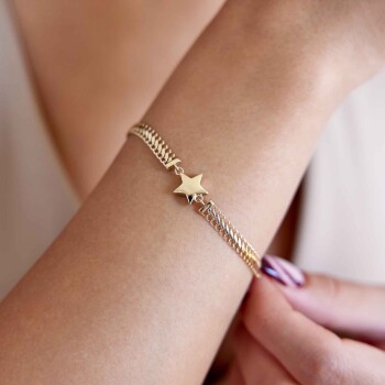 Viyana Zincir Yıldız Bileklik - Mazi