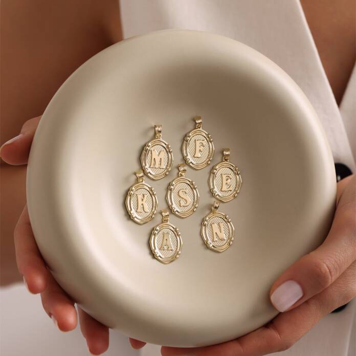 Waffle Toplu Levha Harf Kolye Ucu - 2