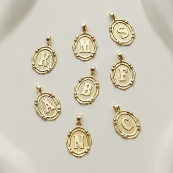 Waffle Toplu Levha Harf Kolye Ucu - İkbal