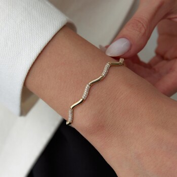 Wave Taşlı Bileklik - Dilmener