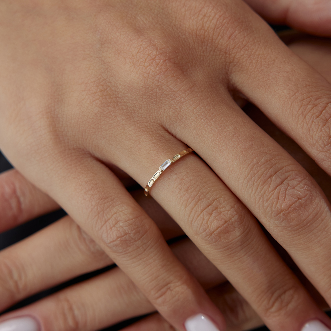 White Baget Dövme Yüzük - 2