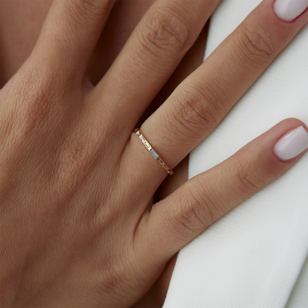 White Baget Dövme Yüzük - 1