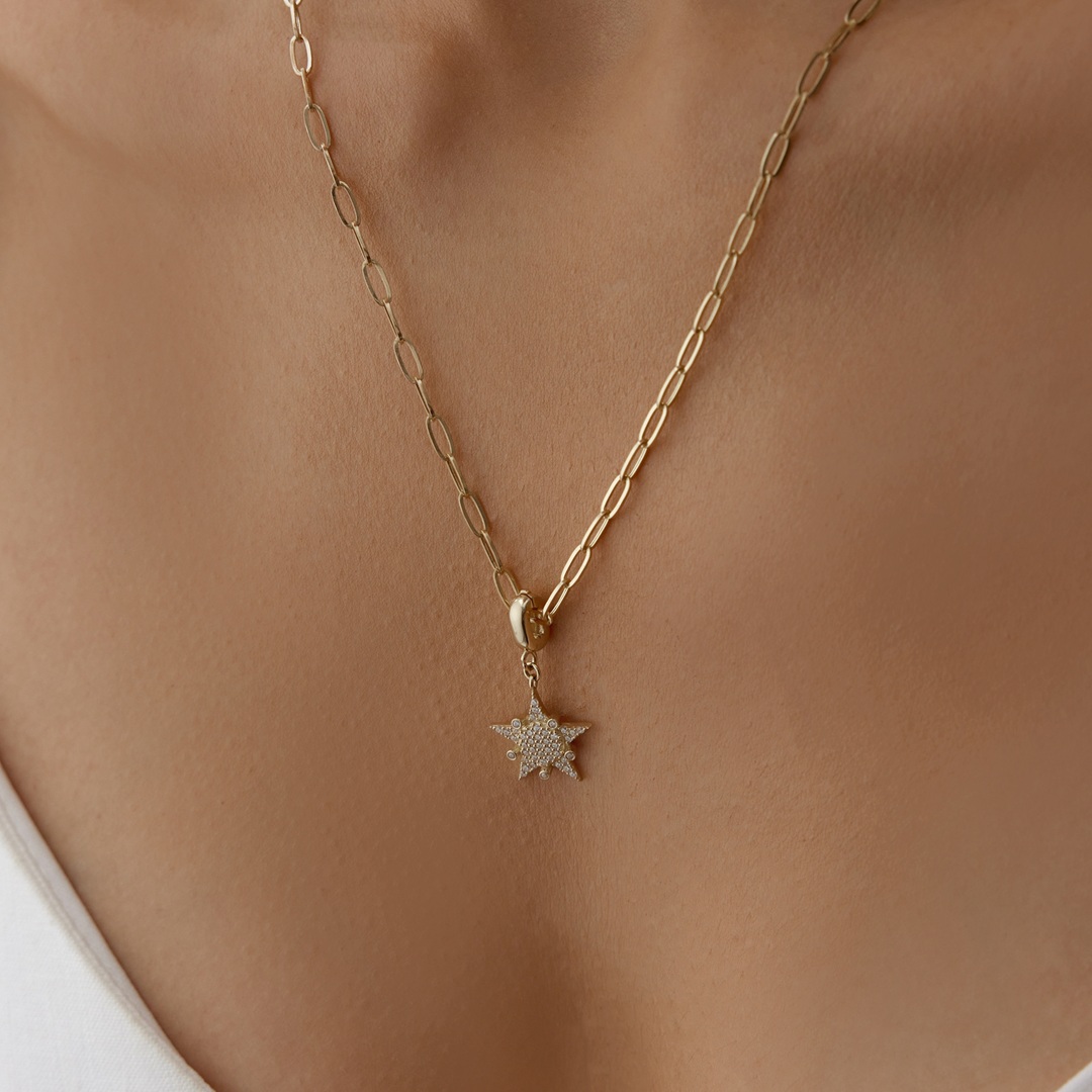 White Big Star Kolye - 2