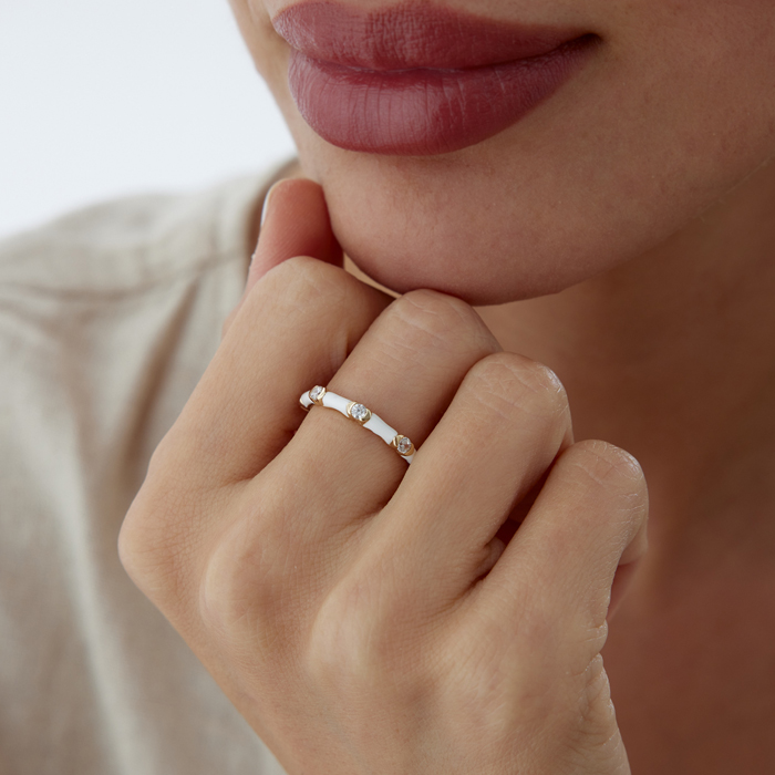 White Kemik Yüzük - Cemart