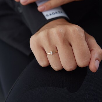 White Only Baget Yüzük - Nüans (1)