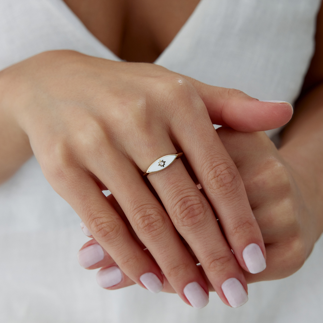 White Star Eye Yüzük - 1