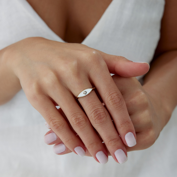 White Star Eye Yüzük - Cemart