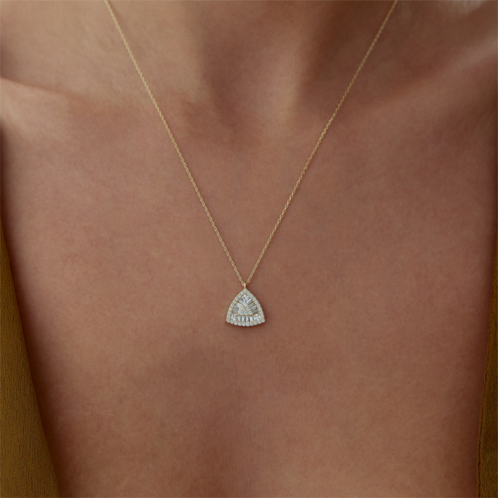 WhiteTrapez Kolye - Cemart