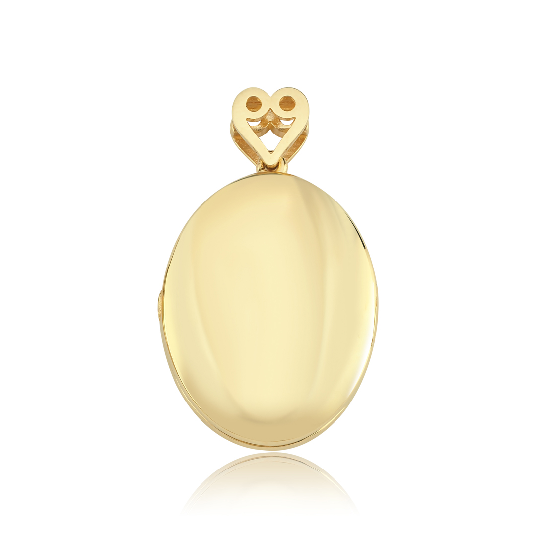 X Large Oval Kapaklı Kolye Ucu - 1