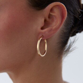 XLarge 2.50mm Kenarlı Boru Halka Küpe - Tuana