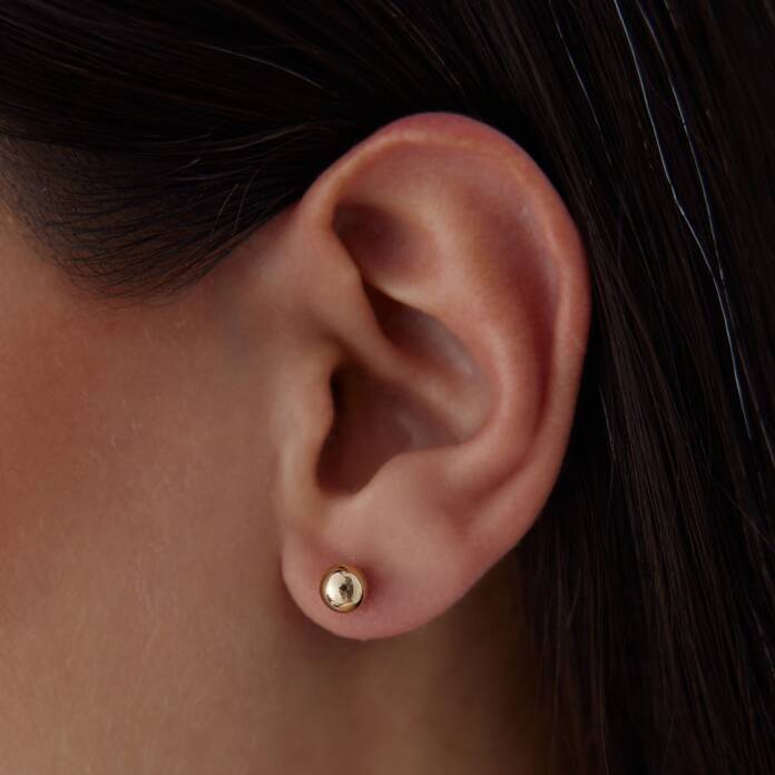 Xlarge Düz Top Küpe - 1