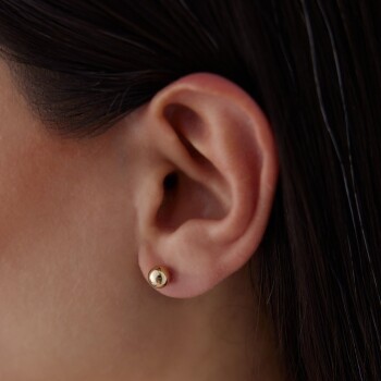 Xlarge Düz Top Küpe - Özçelik (1)