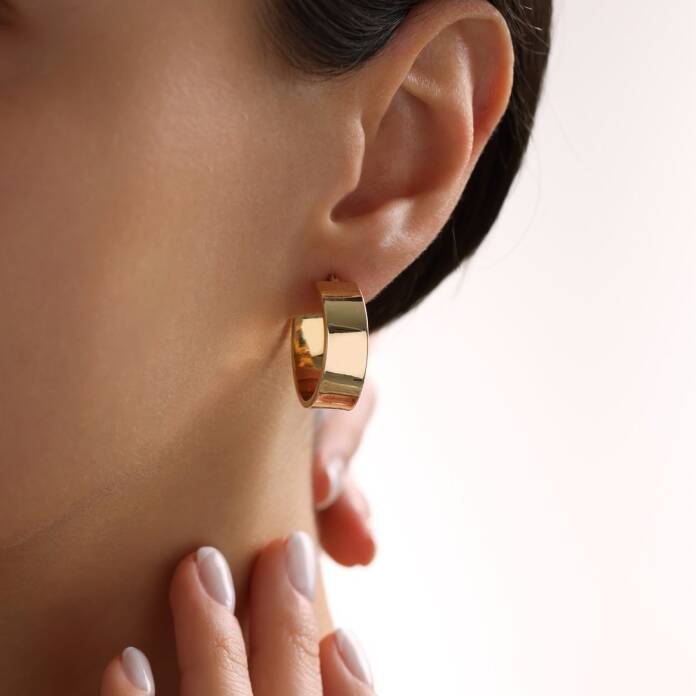 XLarge Mona Kesme Halka Küpe - 2