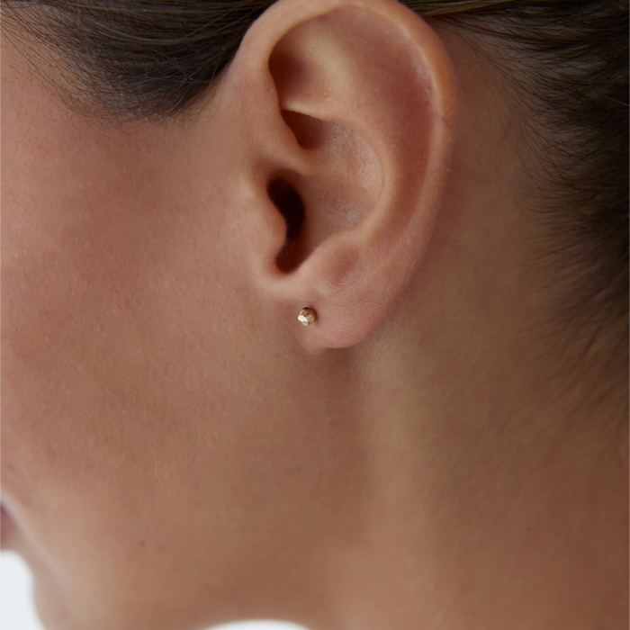 Xsmall Yan Çizgili Top Küpe - 2