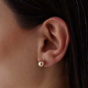 XXlarge Düz Top Küpe - 3