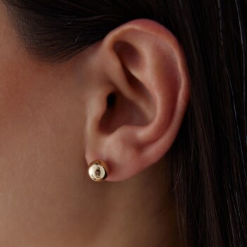 XXlarge Düz Top Küpe - 4