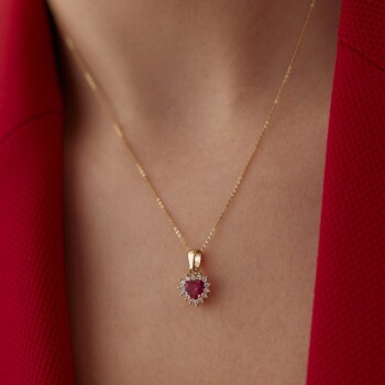 Yakut Görünümlü Kalp Set - Koçak (1)