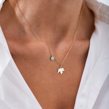 Yaprak Mineli Kolye - Rayna