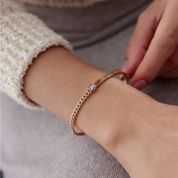 Yarı GurmetYarı Düz Renkli Bagetli Kelepçe - 2