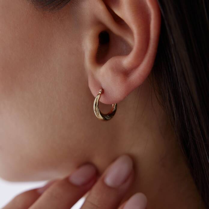 Yarı Kalemli Halka Küpe - 2