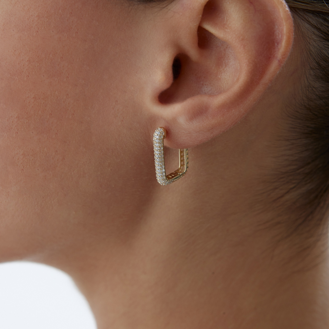 Yarı Taşlı Ataç Küpe - 2