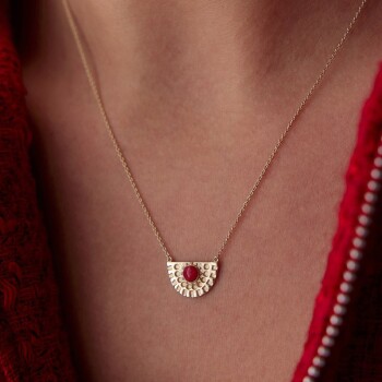 Yarım Daire Motifli Kolye - RİTİM