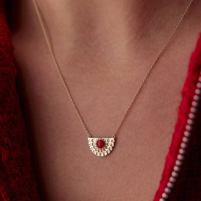 Yarım Daire Motifli Kolye - 1