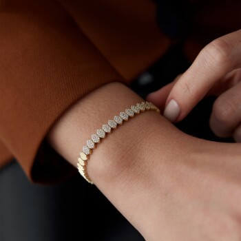 Yarımtur Taşlı Bileklik - Alen