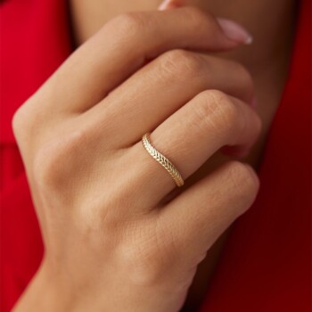 Yassı Başak Yüzük - Mazi