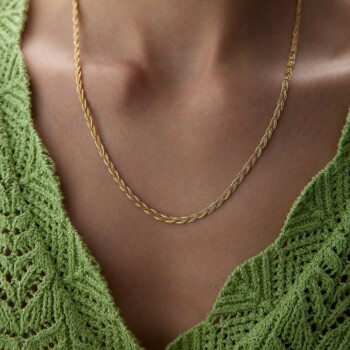 Yassı Saç Örgüsü Zincir - Midas