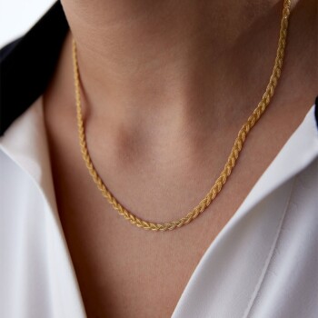 Yassı Saç Örgüsü Zincir - 4