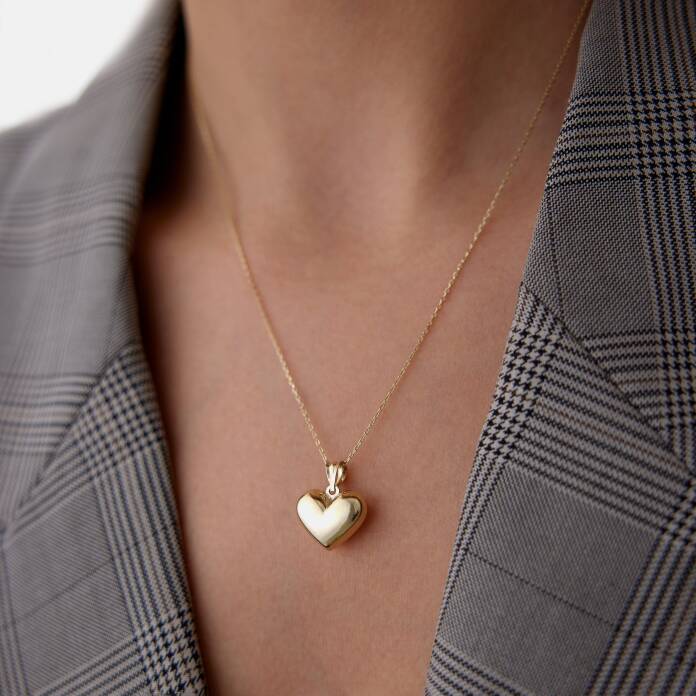 Yatay Bombe Kalp Kolye - 1