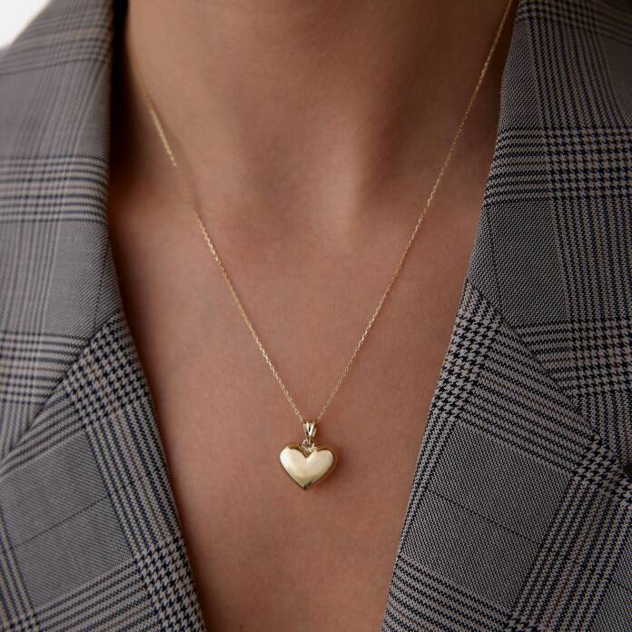 Yatay Bombe Kalp Kolye - 2