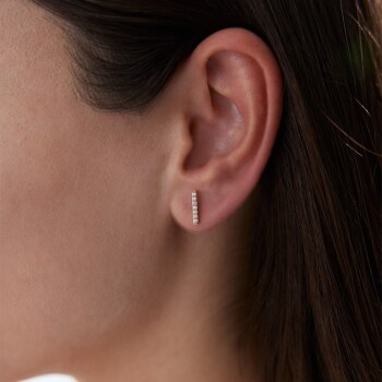 Yedi Taşlı Çubuk Küpe - Rayna