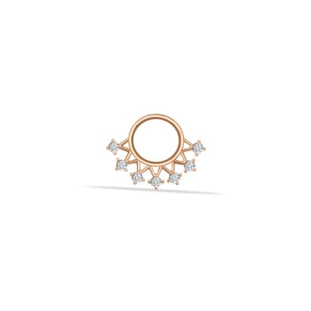 Yedi Taşlı Taç Helix Piercing - Dianora