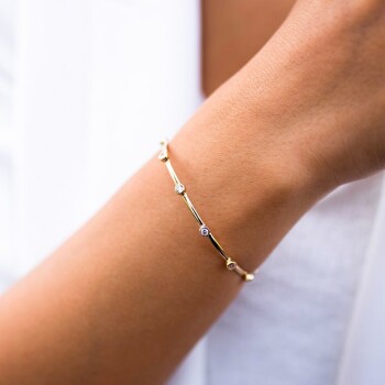 Yedi Taşlı Tel Kelepçe - Nüans